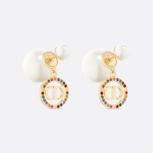 Dior Tribales Multicolor Crystals 18K Gold Earrings