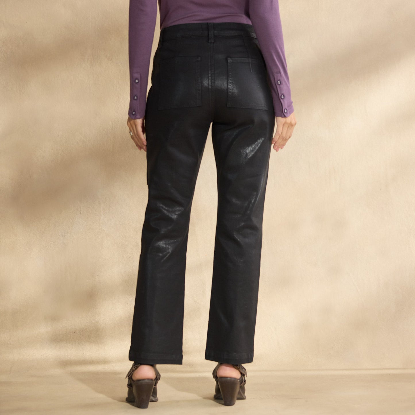 Coated Bronte Cargo Pants, Petite