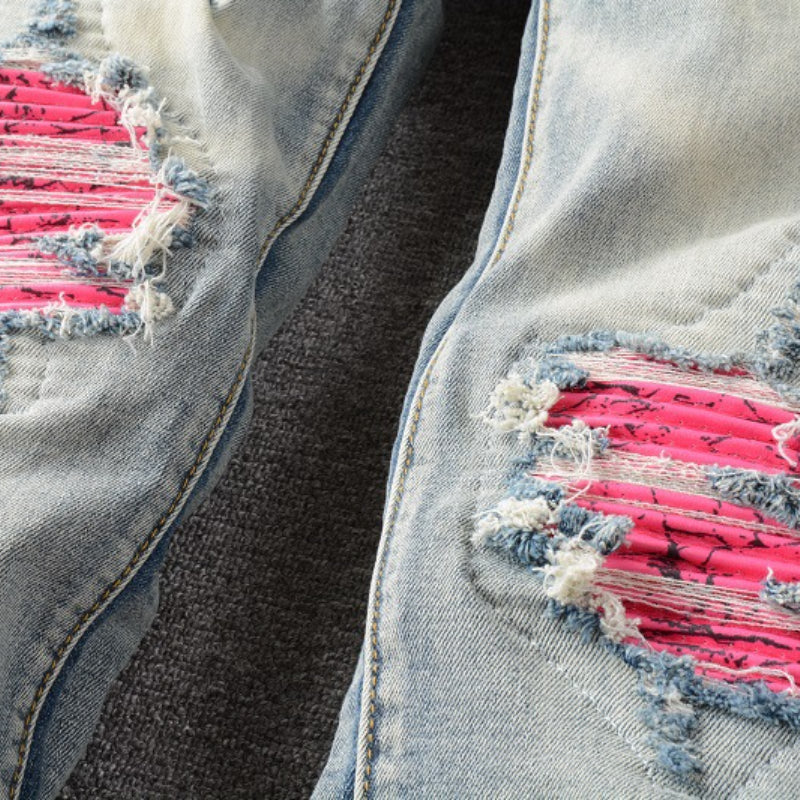 Amiri Jeans Casual Hip Hop Slim Jeans Men #805