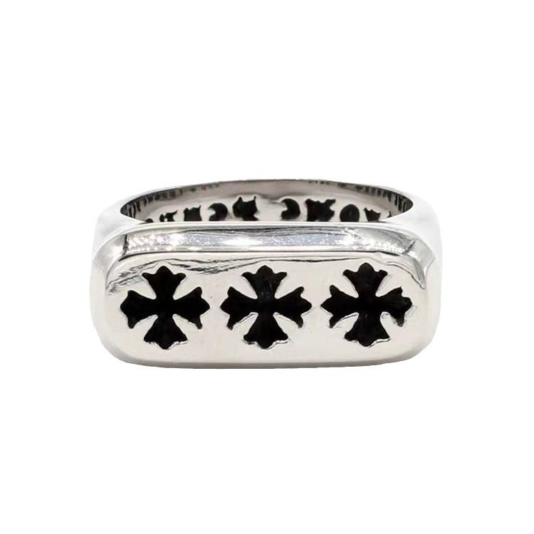 Chrome Heart Ring Cross Glossy