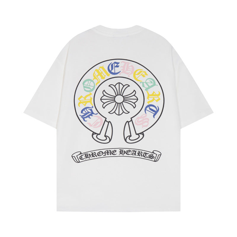 CHH Chrome Heart T Shirts Big Horseshoe Short Sleeve T-Shirt