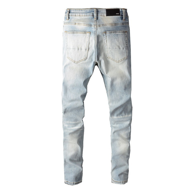 Amiri Jeans Casual Hip Hop Slim Jeans Men #808