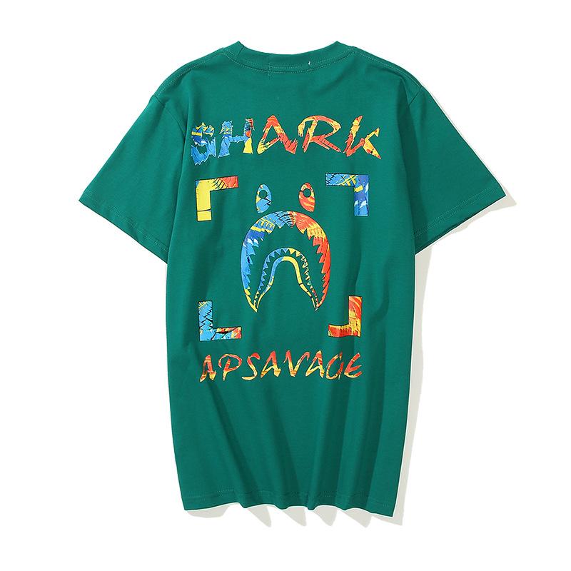 Bathing Ape T-Shirt Summer Short Sleeve Letter Print Round Neck Pullover T-shirt