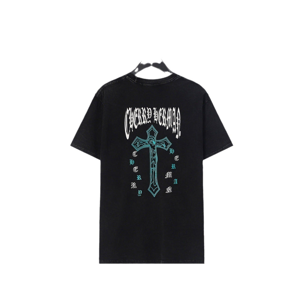 CHH Chrome Heart T Shirts Crowe Ghost Horseshoe Cross Sanskrit Short Sleeve