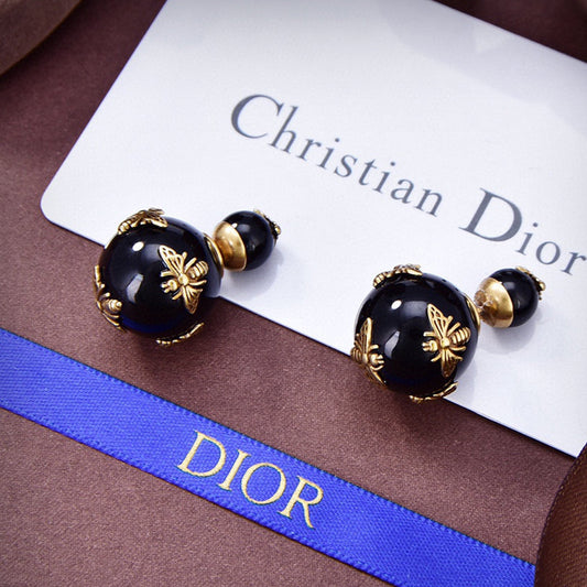 Dior Tribales Black 18K Gold Earrings
