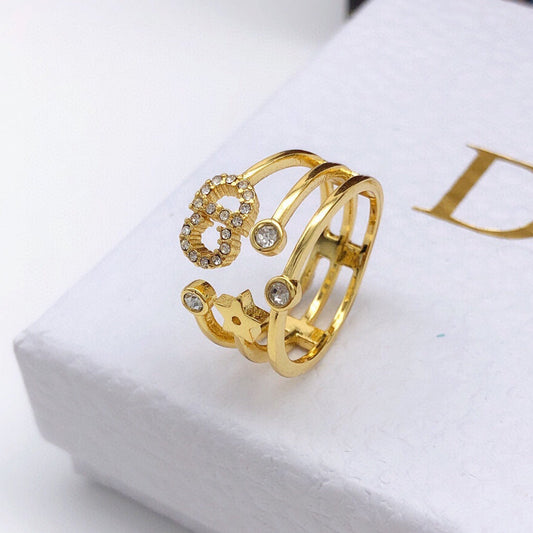 Dior Star Diamonds 18K Gold Ring