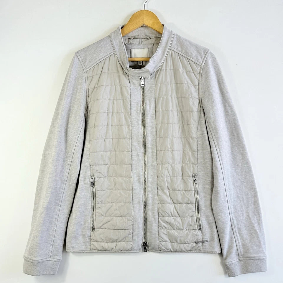 Calvin Klein Womens XL Heather Grey Quilted Knit Lightweight Jacket Coat